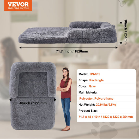 VEVOR 72x48in Human Dog Bed