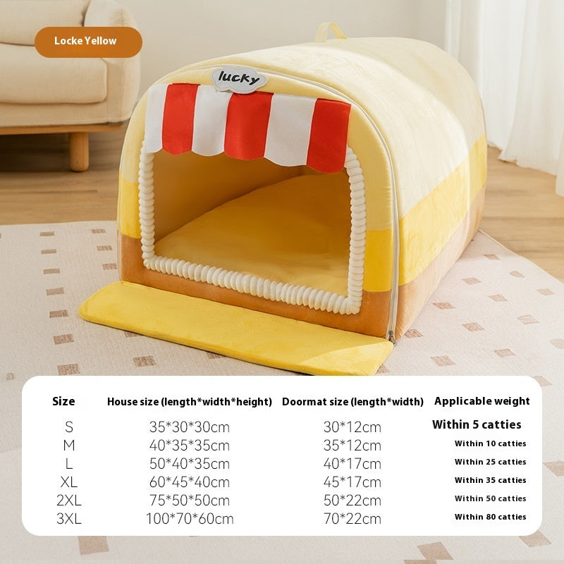 Cozy Autumn & Winter Dog Bed