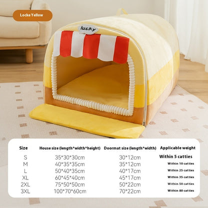 Cozy Autumn & Winter Dog Bed