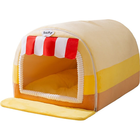 Cozy Autumn & Winter Dog Bed