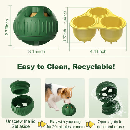 Interactive Dog Toys, Treat Dispensing Dog Toy, Chew Toys to Keep Your Pup Distracted, Frozen Dog Treats Toy for Aggressive Chewer, Durable Dog Puzzle for Small Medium Dog