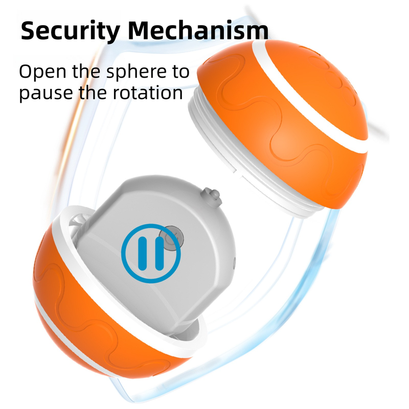 Yellow Durable TPU Smart Interactive Electric Pet Toy Ball - Automatic Bouncing Dog & Cat Chew Toy, Shaking Smart Activated