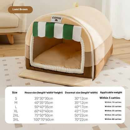 Cozy Autumn & Winter Dog Bed